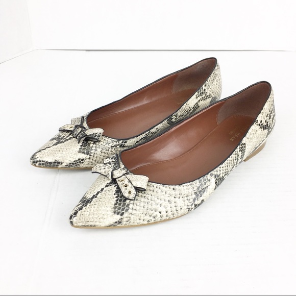 Cole Haan Shoes - SZ 8.5 Cole Haan Snake Bow Pointed Flats